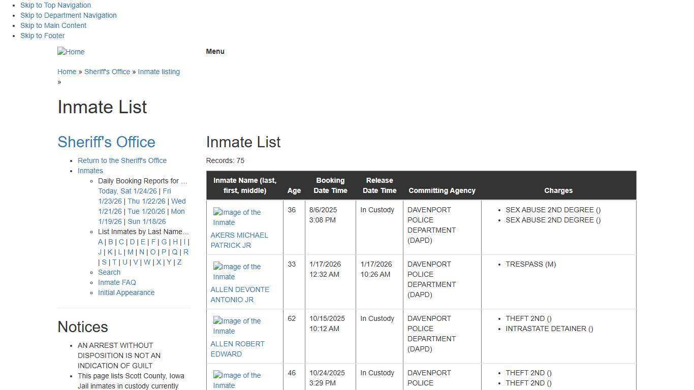 Inmate List
